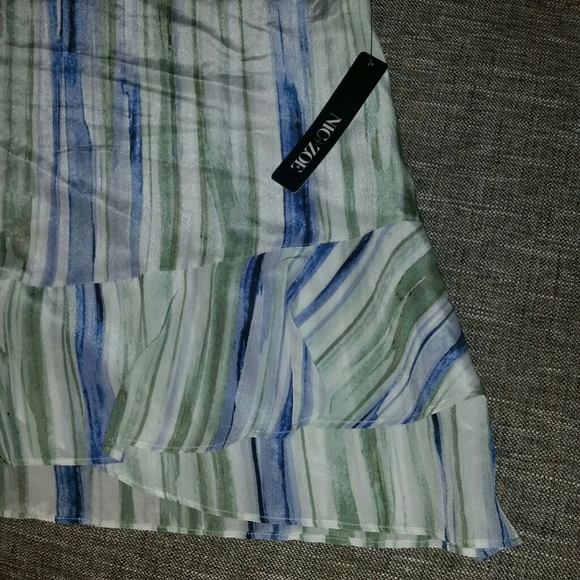 Nic & Zoe Mojito Nights watercolor tank blouse -M - Picture 4 of 7